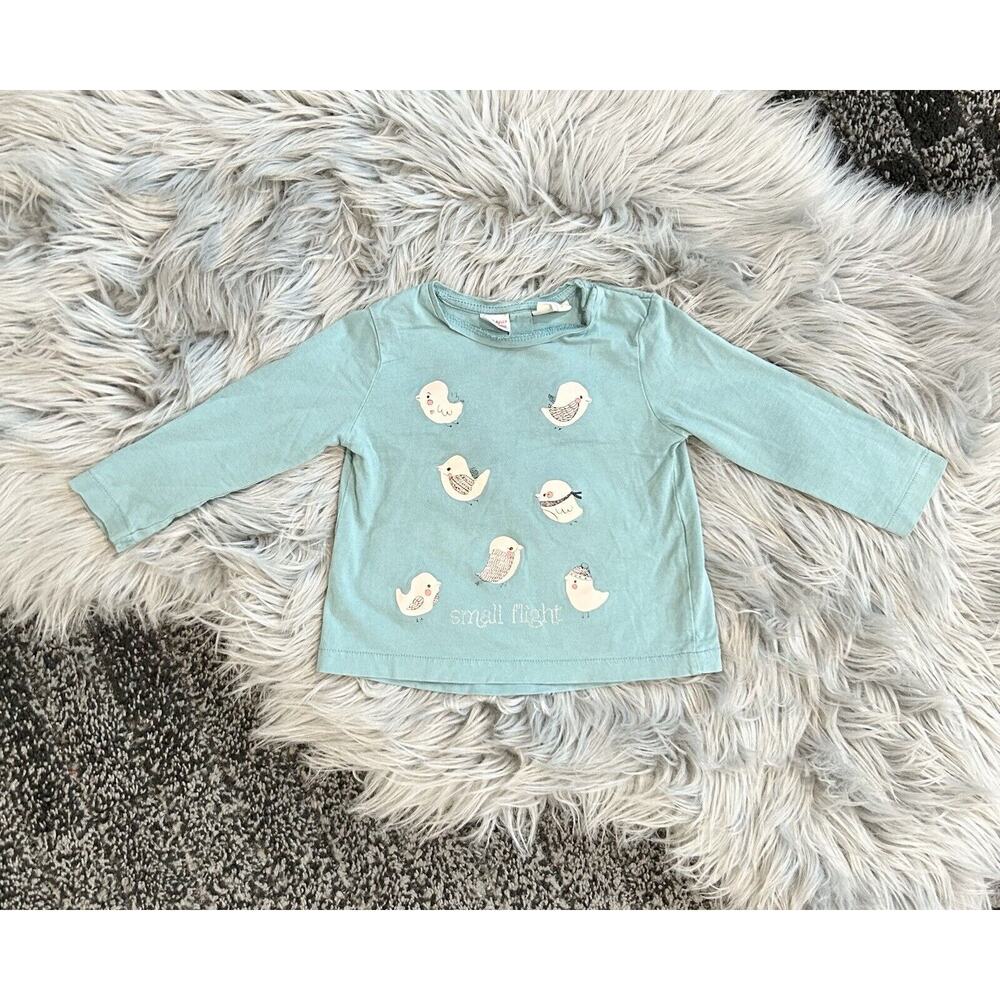 Zara Small Flight Long Sleeve Bird Shirt 9/12month